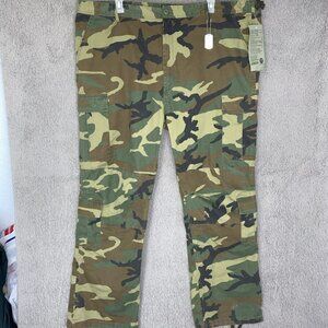 New Rothco Woodland Camo Paratrooper Fatigue Pants Mens 3XL 47”-51” 8 Pocket BDU